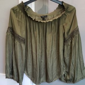 Olive Off the Shoulder Top